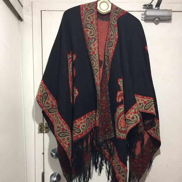 PASHMINA CASHMERE TASSEL TRIM SHAWLS ONE SIZE - Picture 1 of 10